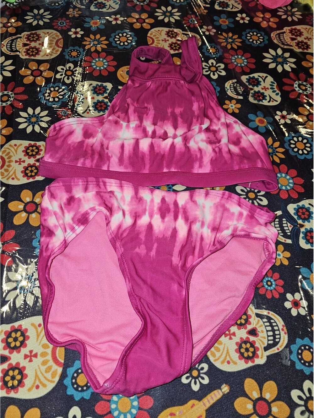 Justice For Girls 2 Pc Set Magenta Tie Dye Girls Size 8